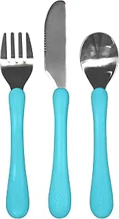 green sprouts Baby Cutlery Set, Aqua, 12mo+, 0.8 Ounces