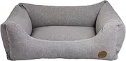 JACK AND VANILLA JV Hampton Orthopaedic Dog Sofa - Inner Basket for Older Dogs or Dogs with Sensitive Joints - Light Grey, M, 80 x 60 x 25 cm