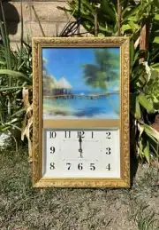 *BRAND NEW* Vintage 3D Motion Waterfall Picture With Sound & Clock- Tahiti