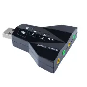 External Virtual 7.1 Ch HD Sound USB Audio Card Mic Adapter PC Laptop Desktop