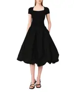 Maje Knit and Taffeta Maxi Dress