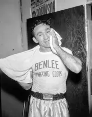 Carmen Basilio Training In Alexandria Bay New York 1950S Old Boxing Photo
