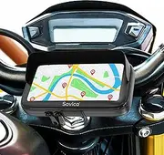 Motorbike Scooter Accessories Phone Holder Waterproof Case with Visor Valid for Smartphones up to 7.5'' Compatible with All Types of Handlebars Motorcycle Mobile Phone Mount