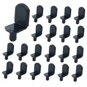 Shelf pinspcs L-Shaped Clips 1/4 Inch Shelf Support Pegs for Glass 40 Black