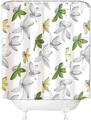 Punch-Free Shower Curtain with Hooks Home Hotel Bathroom Waterproof Thickened Opaque Dormitory Partition Curtains, W120CMxH200CM