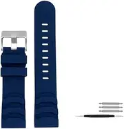 [BHUTMPJK] Silicone Rubber Watch Strap Fit For Panerai Fit For Luminox XS3749 3789 3741 3745 24mm Orange Blue Black Men Watchband Breathable