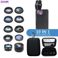 在飛比找蝦皮購物優惠-Sanyk 10 合 1 手機鏡頭夾鏡頭套裝外接手機攝像頭廣