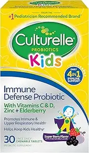 Culturelle Kids Immune Defense Probiotic 30ct (elderberry), 30 Count
