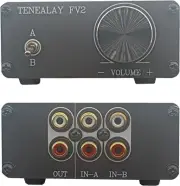 HiFi RCA Passive Preamp Stereo Audio Preamplifier with Volume Control, A/B...