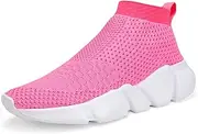 [Casbeam] unisex-child boys girls Boys and Girls Cute Casual Running Shoes Pink Size: 4 Big Kid
