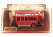 MATCHBOX MODELS OF YESTERYEAR 1922 AEC Omnibus Y-23 Schweppes White Label.