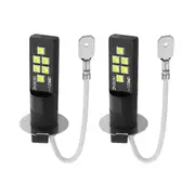 Car LED Fog lights 80W Pair Headlight Bulbs H3 LED Bulb 6000-6500K DRL Driving Lamp