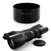 Vivitar 500mm Tele Lens + 67mm,Hood for Nikon D5100 D7000 D3100 D3000 D300S,NEW