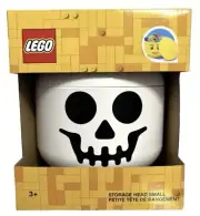 LEGO Storage Head Small White Skeleton Skull Container Halloween Decor 6"x7.5"