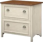 Bush Furniture Fairview 2 Drawer Lateral File Cabinet, Home Office Storage for Letter, Legal, and A4-Size Documents, 32W, Antique White
