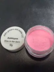 Bulk lot of 86 jars Bubblegum Glow in the Dark Mica Powder 10 grams in a jar