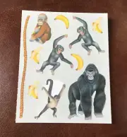 VINTAGE Creative Memories Stickers ZOO GORILLA MONKEY APES BANANAS NOS NLA *
