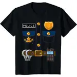 高級警察服裝有趣的萬聖節警察 T 恤