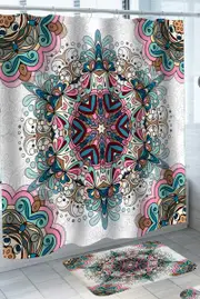 Multi Colored Decorative Mandala Shower Curtain