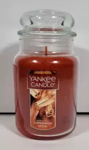 Yankee Candle CINNAMON STICK Large Jar 22 Oz New Wax Red