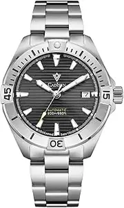 FINNIAN CADISEN Herren Automatik Uhr Armbanduhr Automatikwerk mit Edelstahlband NH35 wasserdicht Noctuluzentes Licht