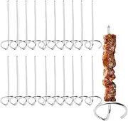 20 PCS Air Fryer Skewer Rack,Air Fryer Skewers,BBQ Vertical Skewers Sticks Stainless Steel Barbecue Grill Skewers for Chicken Meat Vegetable,Air Fryer Skewer Stand Compatible,Air Fryer Barbecue Holder