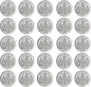 [Vishaka Arts] Ganesh Lakshmi Saraswati Coin in Pure 999 Silver 2.5 Grams Set of 50 Religious Coins