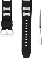 [unilabo] Rubber Watch Band Compatible for Invicta Russian Diver 1242 1433 1434 1435 1436 1437 1438 1595 1799 Silicone Strap Replacement for men and women wirst watchband, Golden Insert