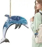 Summer Tree Ornaments, Summer Marine Ornaments, Blue Sea Animals Themed Decoration Resin | Backpack Pendants, Summer Decorations for Home, Wall, Tree, Window