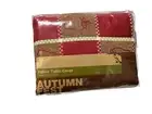 NEW Kmart Autumn Fest Apple Tablecloth Round Cotton Fabric Table Cover 70-Inch
