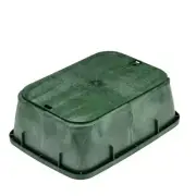 Valve Box Extension and Cover 14 in x 19 in Rectangular Green Matte Standard