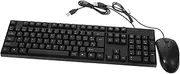 Tofficu 1 Set Wired Keyboard and Mouse Letter Keyboard Mouse Accessory High Response No Batteries Needed