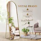 Arch Full Length Mirror Vanity Floor Dressing Mirror Hallway Freestanding Gold