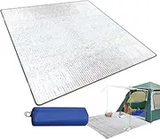 Floor Mat for Tent | 195x180cm Double-Sided Picnic Ground Insulating Pad, Foldable Outdoor Thermal Foil Mat for Hiking Picnics Survival Beach Camping