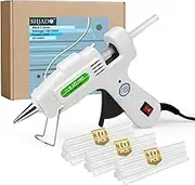 Hot Glue Gun with 30 Glue Sticks, Fast Preheating Hot Melt Gun, Mini Glue Gun Kit for Kids DIY School Craft Projects and Quick Home Repairs, 20W White