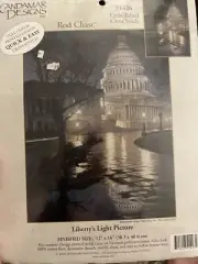 CANDAMAR DESIGNS 2003 EMBELLISHED Cross Stitch Kit LIBERTY'S LIGHT #51426 12x16"