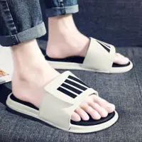 在飛比找ETMall東森購物網優惠-潮流韓版男士夏季外穿個性拖鞋