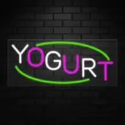 Yogurt Sign for Business Displays | LED Flex Neon | 32"W x 13"H x 1"D