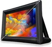staelea 16ft Inflatable Movie Projector Screen, Indoor and Outdoor Projector Screen with Carry Bag for Front and Rear Projection