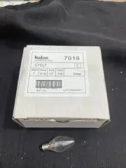 New Box Of 25 7W Halco Light Bulbs 7016 C7 Bulb E12 Base 130v