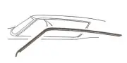 1968-1969 Ford Torino & Fairlane, 500 2 door hardtop fastback roof rail seals