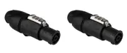 (2) Two Genuine NEUTRIK NAC3FX-W-TOP PowerCON True 1 Female Locking IP65 Connect