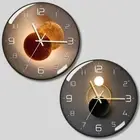 Quartz Mute Clock 8 Inches Hanging Watch Non-Ticking Wall Clock Home