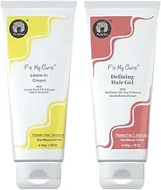Fix My Curls Travel Size, Styling Bundle, With Glaze Hair Gel, And Stay Leave In Cream, 1.76 Oz Each