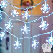 Christmas Snowflakes Light, Snowflakes Holiday Lights with Battery Operated, Wat