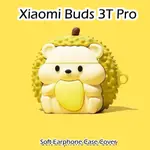 XIAOMI 【高品質】適用於小米 BUDS 3T PRO 保護套可愛卡通軟矽膠耳機套保護套 NO.3