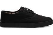 TOMS Heritage Canvas Mens Carlo Sneaker Shoes Casual - Black/Black
