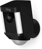 Ring Spotlight Cam Battery HD Security Camera with Built-in spotlights, Two-Way Talk and a Siren Alarm, Black