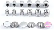 [TBOSEN] 3 Pairs Assemblable Top and Precise Size Ear Plugs Kit Stainless Steel O-Ring Stretcher Piercings Gauges DIY Set 14G-5/8 Inch
