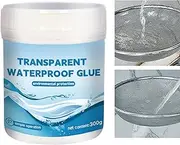 Waterproof Glue for Shower,300g Clear Shower Waterproof Adhesive | Super Strong, Water-Based Clear Sealant with Gloves Brush for Walls, Bathroom, Garden, Roofs, Outdoor